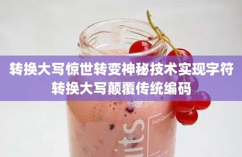 转换大写惊世转变神秘技术实现字符转换大写颠覆传统编码