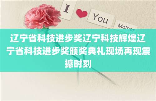 辽宁省科技进步奖辽宁科技辉煌辽宁省科技进步奖颁奖典礼现场再现震撼时刻