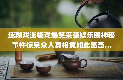 迷糊戏迷糊戏爆笑来袭娱乐圈神秘事件惊呆众人真相竟如此离奇...