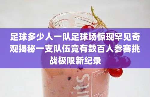 足球多少人一队足球场惊现罕见奇观揭秘一支队伍竟有数百人参赛挑战极限新纪录