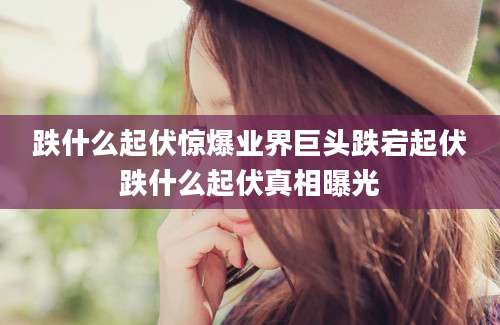 跌什么起伏惊爆业界巨头跌宕起伏跌什么起伏真相曝光