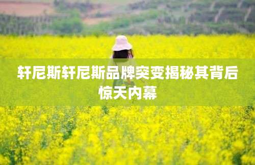 轩尼斯轩尼斯品牌突变揭秘其背后惊天内幕