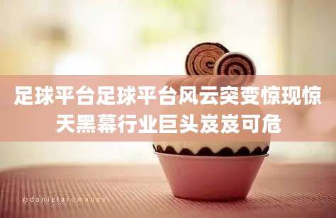 足球平台足球平台风云突变惊现惊天黑幕行业巨头岌岌可危