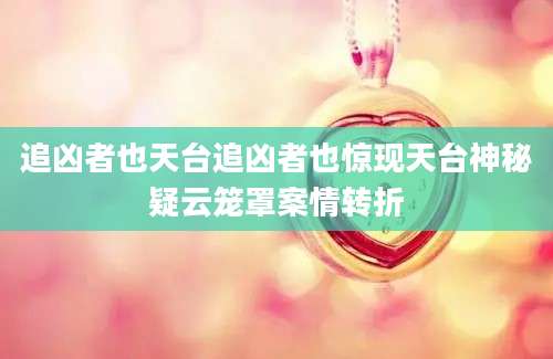 追凶者也天台追凶者也惊现天台神秘疑云笼罩案情转折