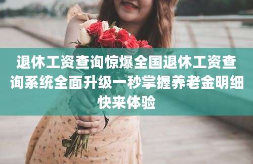 退休工资查询惊爆全国退休工资查询系统全面升级一秒掌握养老金明细快来体验