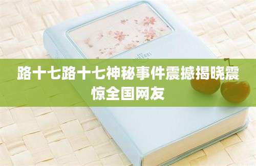 路十七路十七神秘事件震撼揭晓震惊全国网友