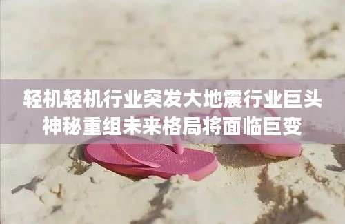轻机轻机行业突发大地震行业巨头神秘重组未来格局将面临巨变