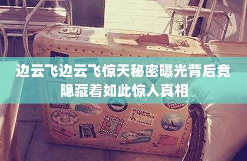 边云飞边云飞惊天秘密曝光背后竟隐藏着如此惊人真相