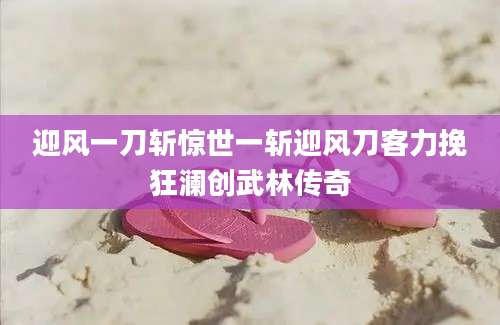 迎风一刀斩惊世一斩迎风刀客力挽狂澜创武林传奇