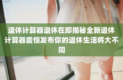 退休计算器退休在即揭秘全新退休计算器震惊发布你的退休生活将大不同