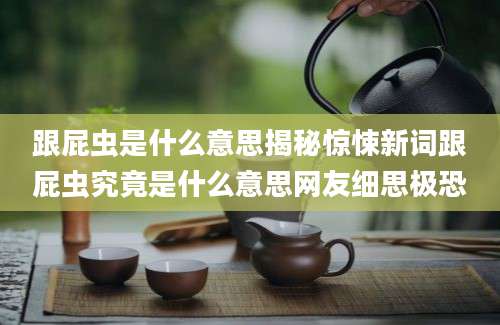 跟屁虫是什么意思揭秘惊悚新词跟屁虫究竟是什么意思网友细思极恐