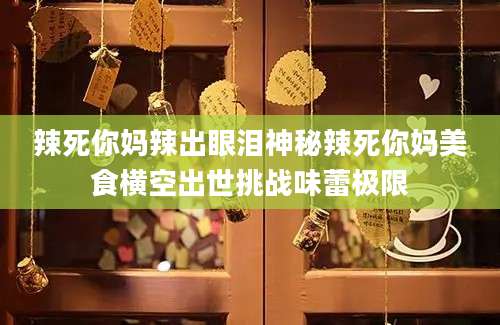 辣死你妈辣出眼泪神秘辣死你妈美食横空出世挑战味蕾极限