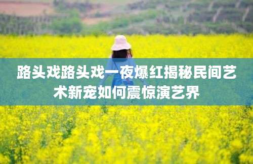 路头戏路头戏一夜爆红揭秘民间艺术新宠如何震惊演艺界