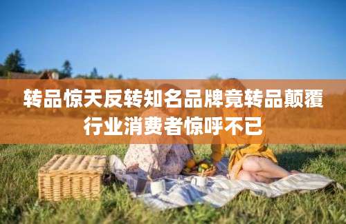 转品惊天反转知名品牌竟转品颠覆行业消费者惊呼不已