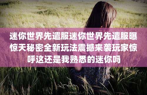 迷你世界先遣服迷你世界先遣服曝惊天秘密全新玩法震撼来袭玩家惊呼这还是我熟悉的迷你吗