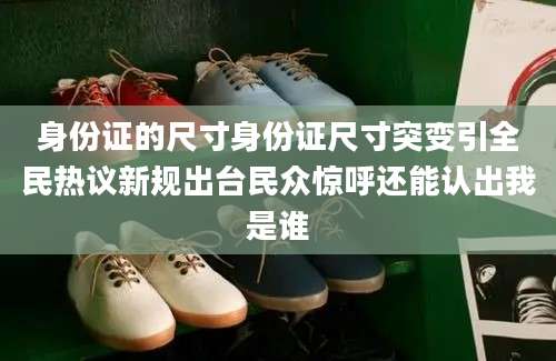 身份证的尺寸身份证尺寸突变引全民热议新规出台民众惊呼还能认出我是谁