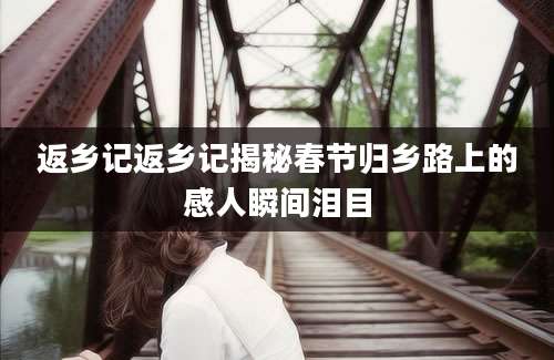 返乡记返乡记揭秘春节归乡路上的感人瞬间泪目