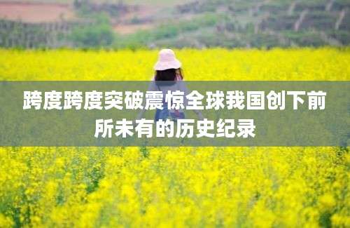 跨度跨度突破震惊全球我国创下前所未有的历史纪录
